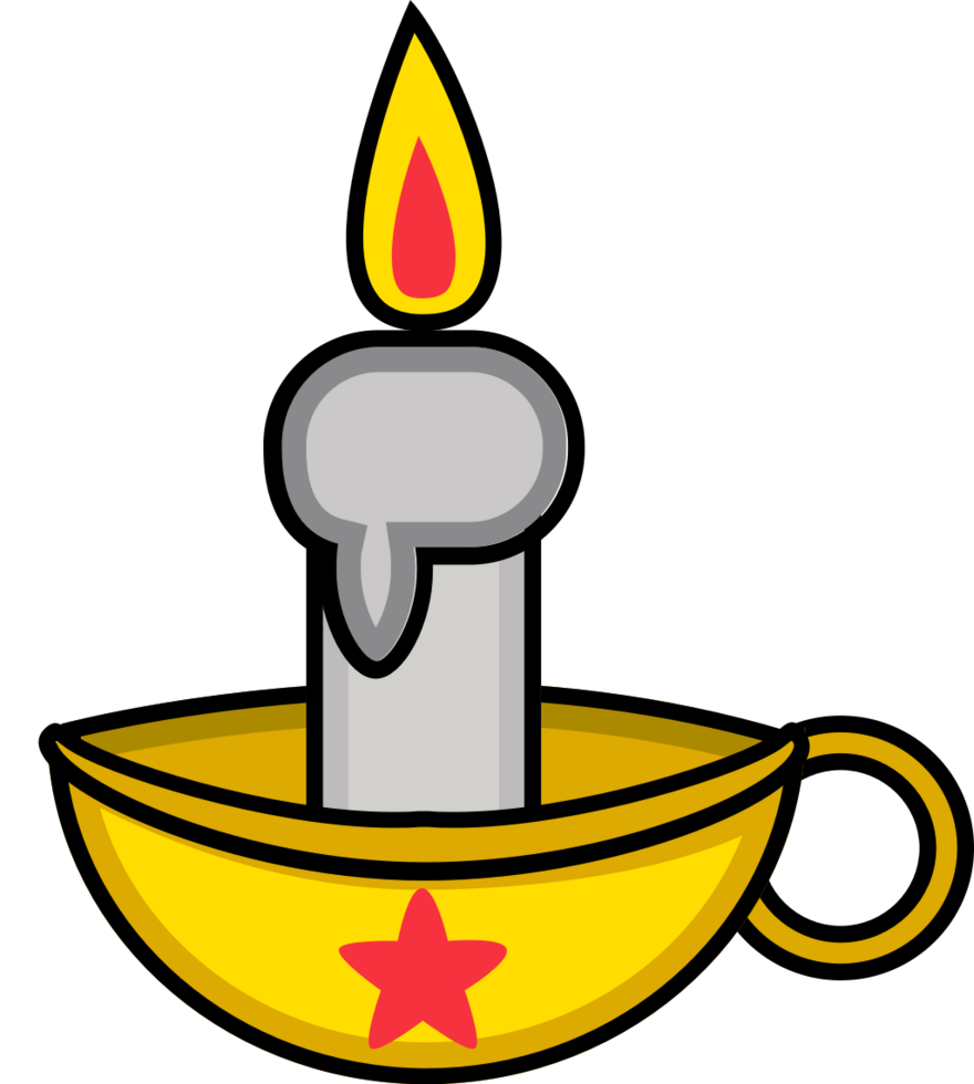Christmas decoration candle vector