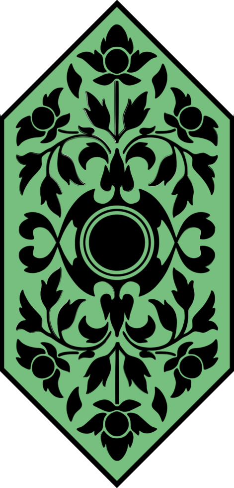 Shield floral decoration vector