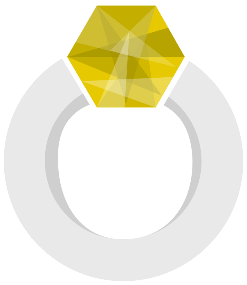 Diamond ring silver vector