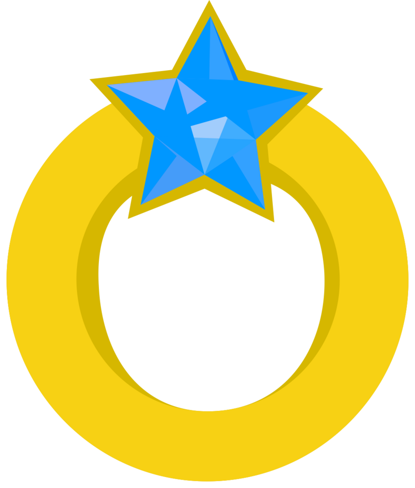 Diamond ring gold vector