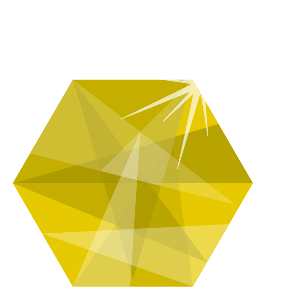 Diamond hexagon vector