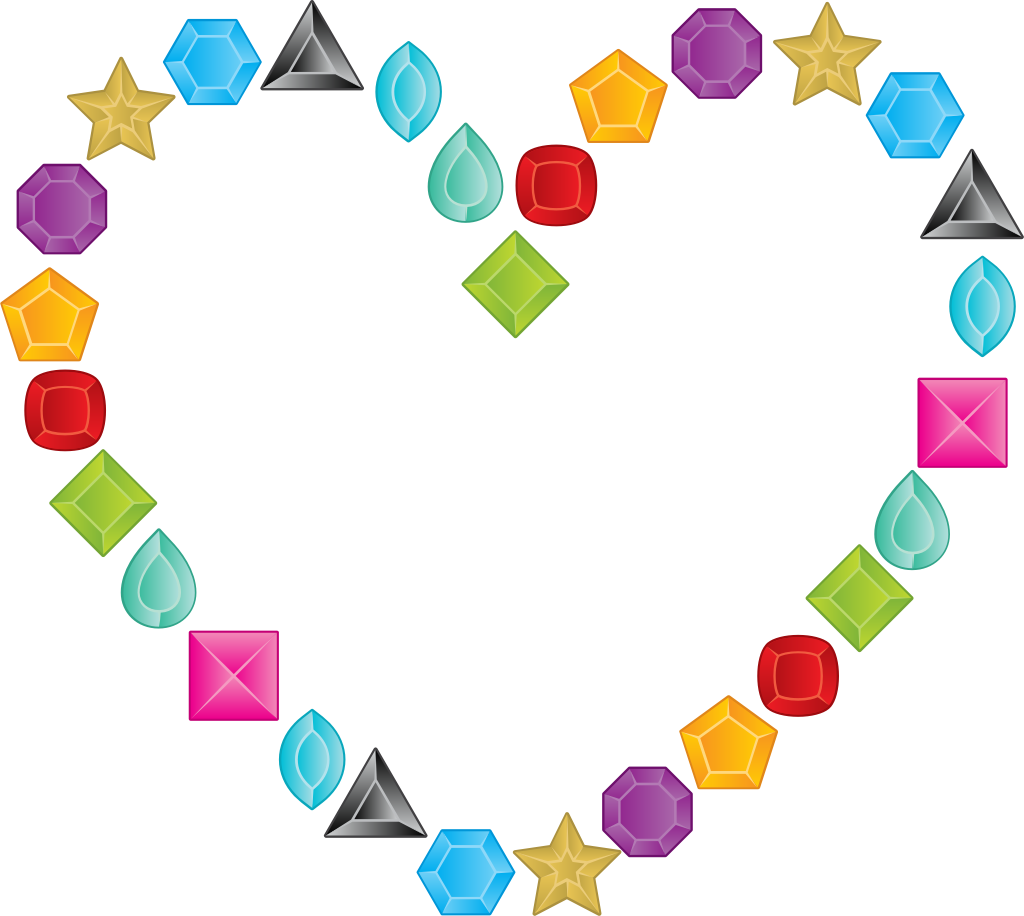 Diamond layout heart vector