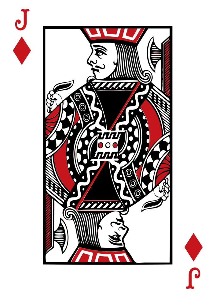 Diamond poker card vector