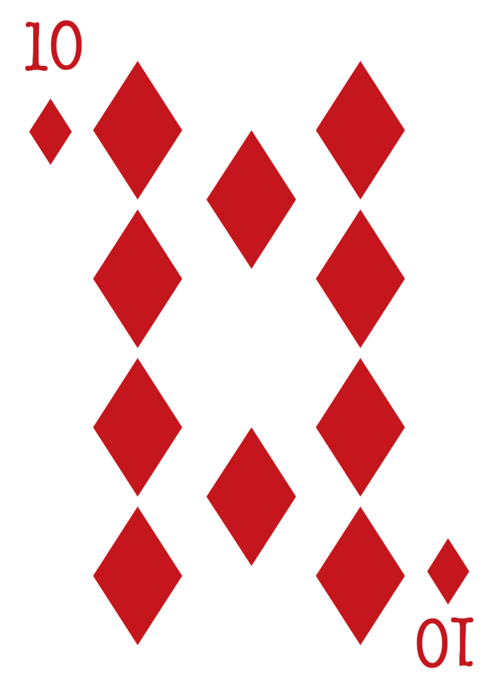Diamond poker card vector