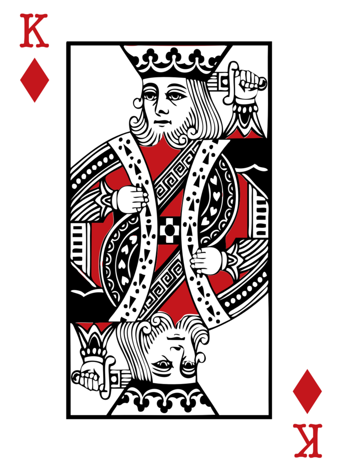 Diamond poker card vector
