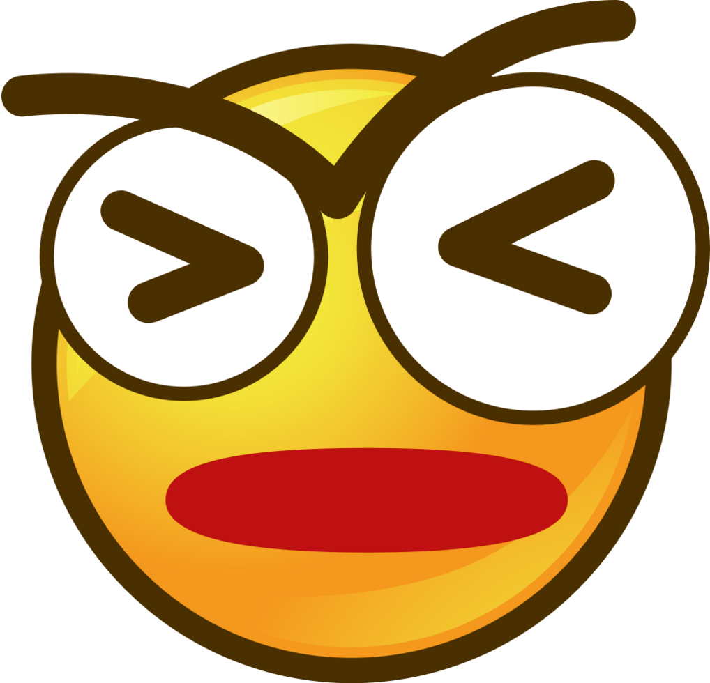 Emoji circle face ouch vector