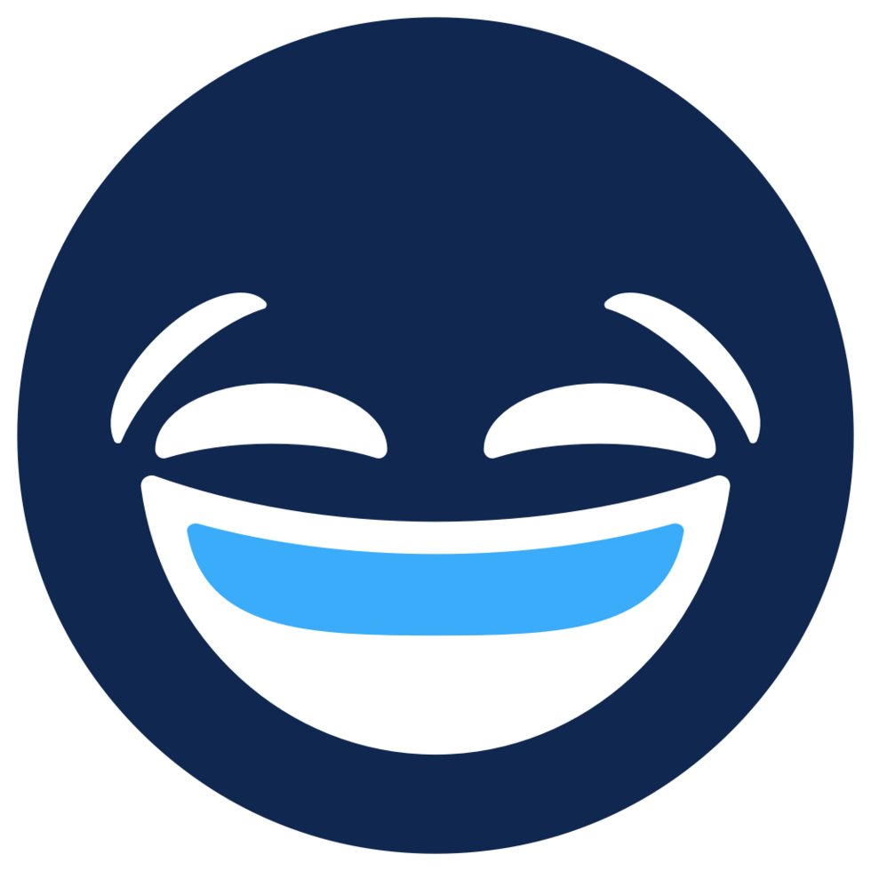 Emoji face laugh vector