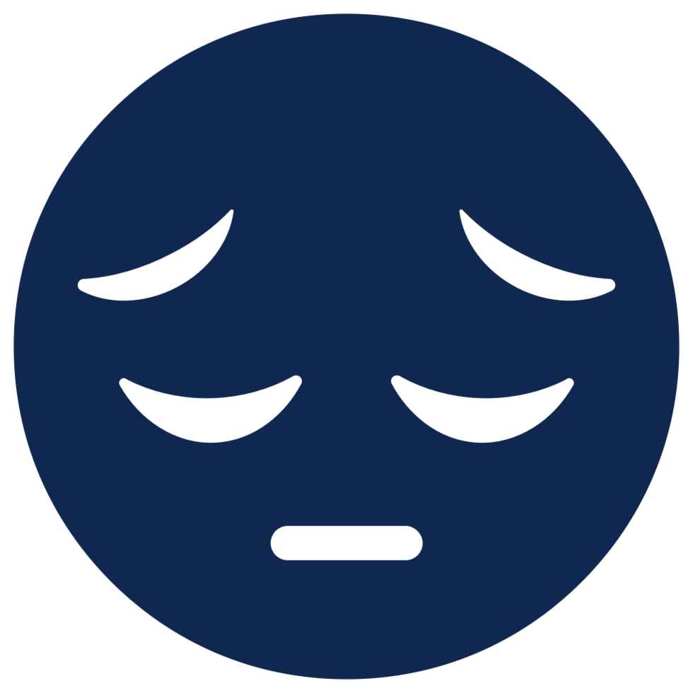 Emoji face sad vector