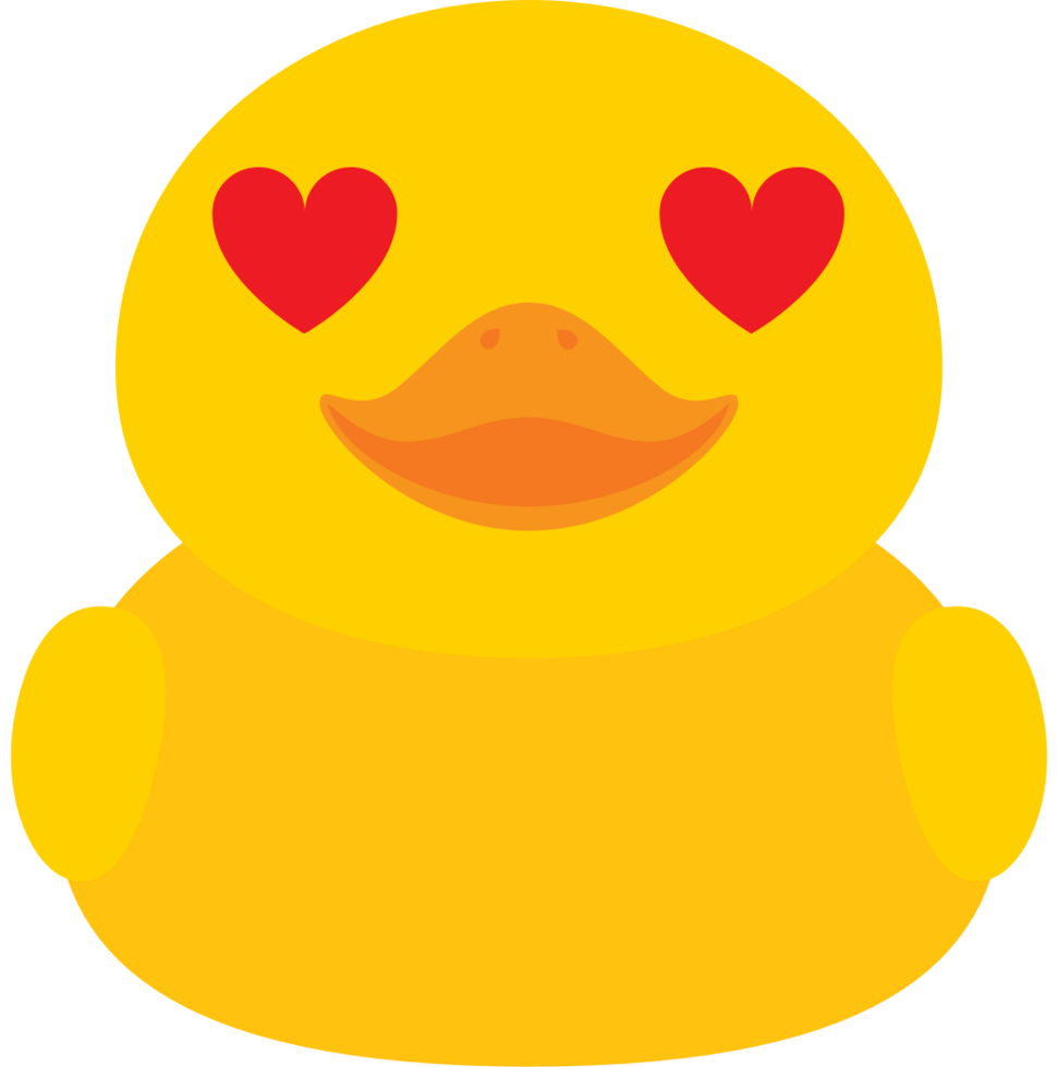 pato emoji amor vector