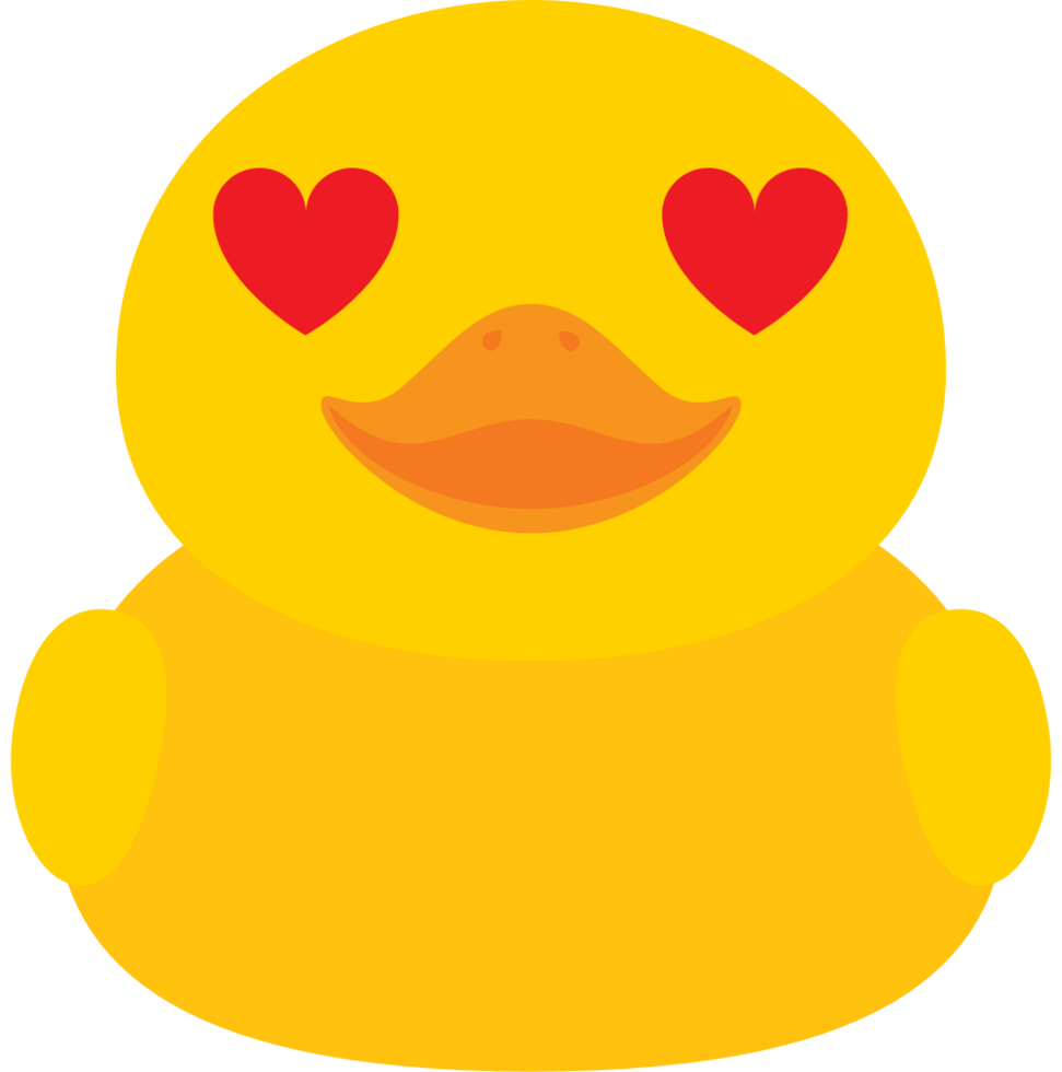 Duck emoji love vector