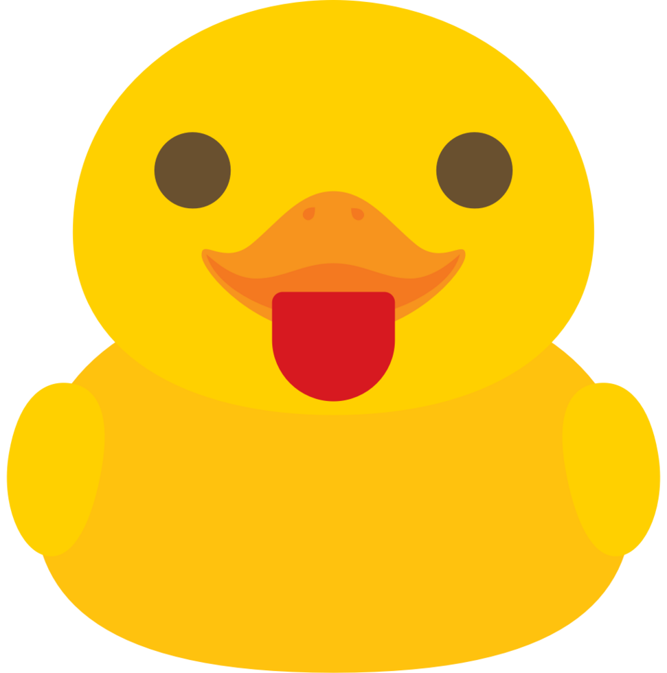 Duck emoji tounge vector