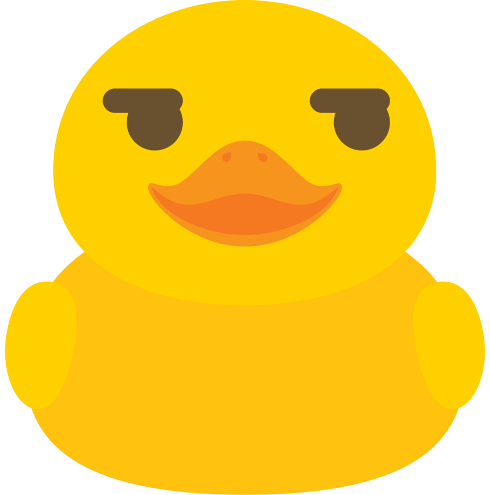 Duck emoji smirk vector