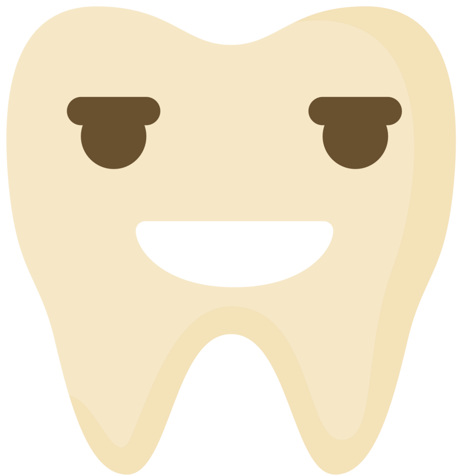 Emoji tooth smile vector