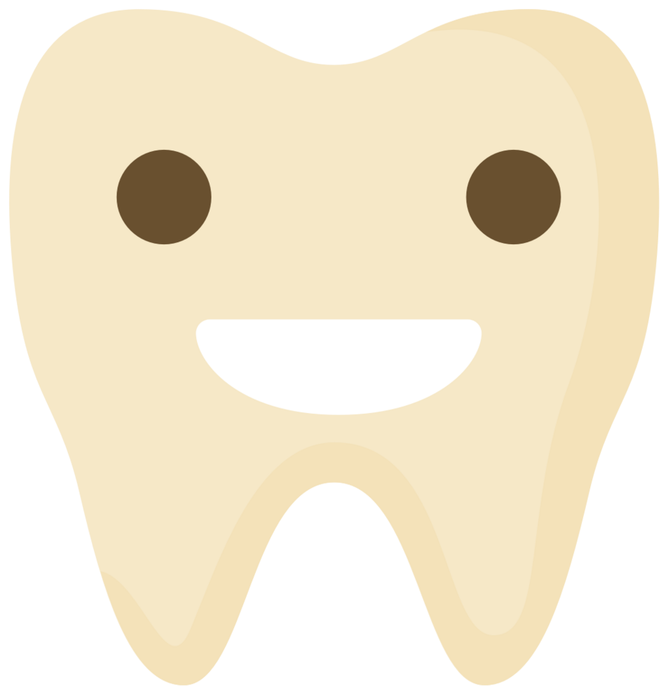 Emoji tooth smile vector