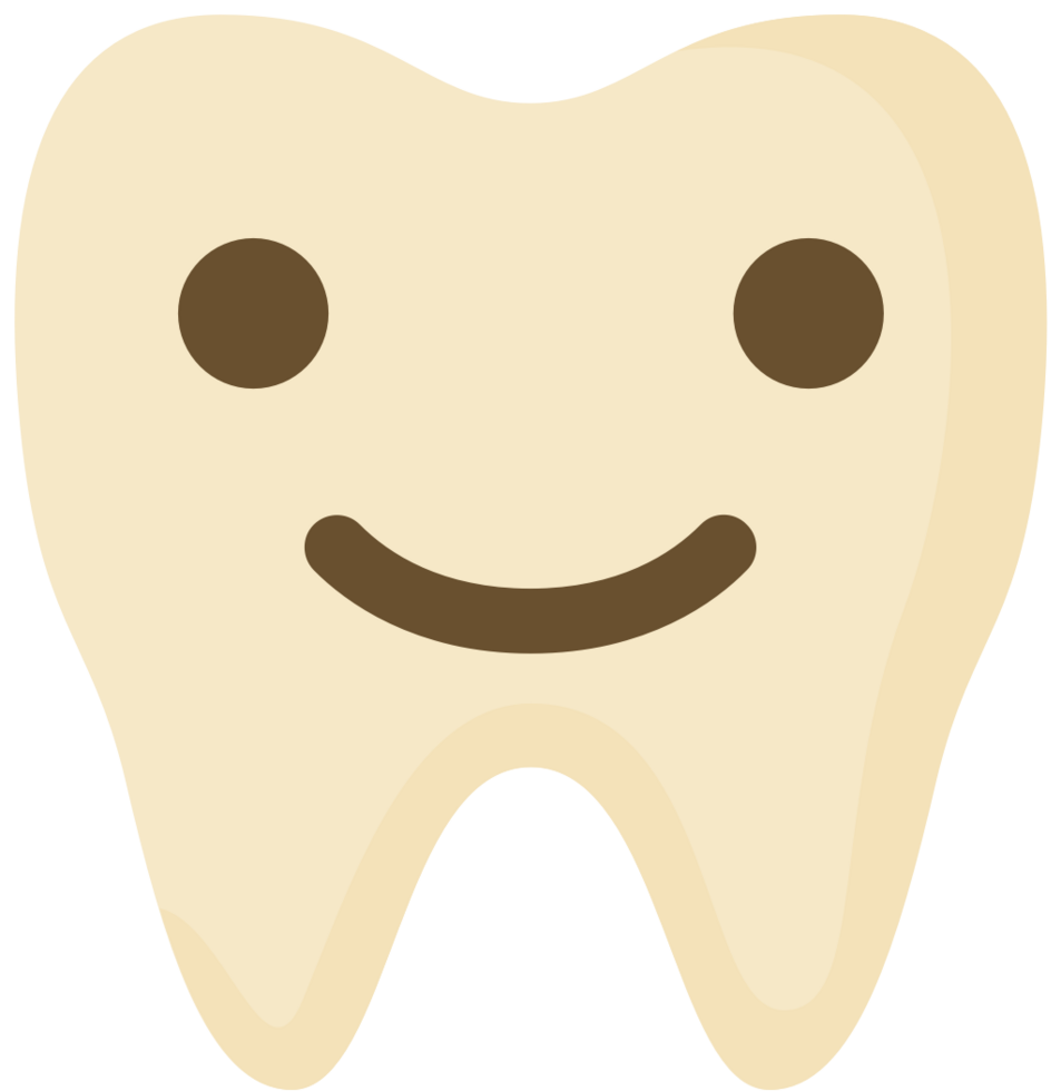 Emoji tooth smile vector