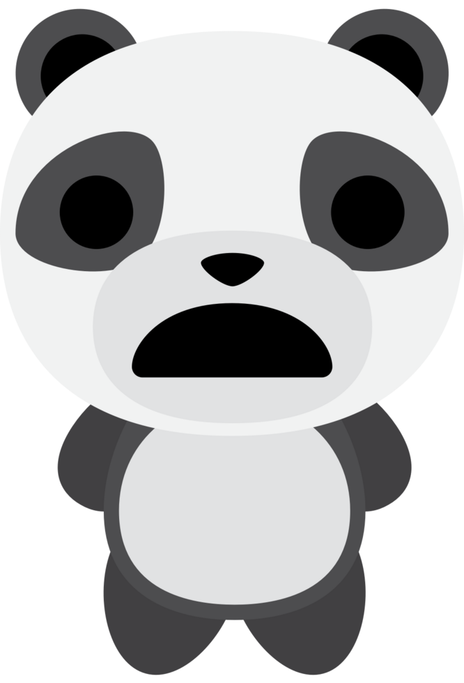 Emoji panda sad vector