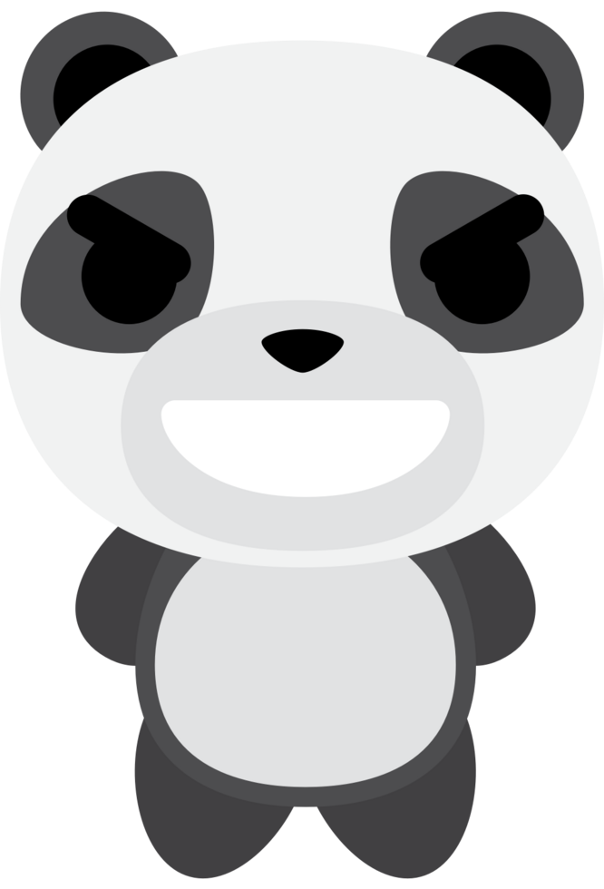 Emoji panda angry evil vector