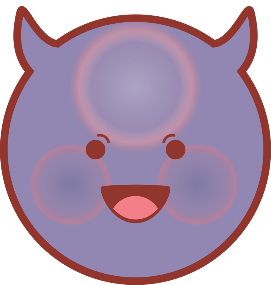 Emoji face circle evil vector