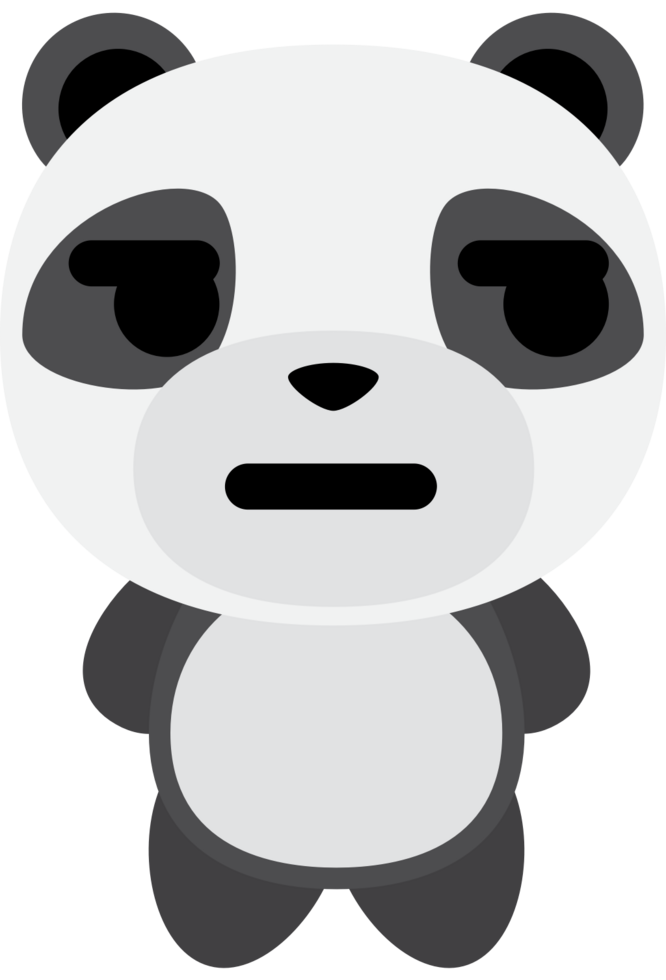 Emoji panda smirk vector