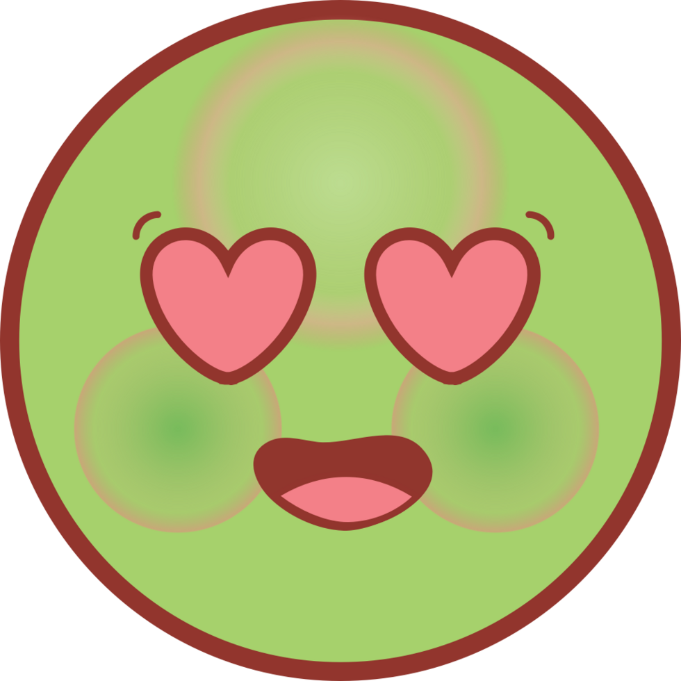 emoji cara circulo amor vector