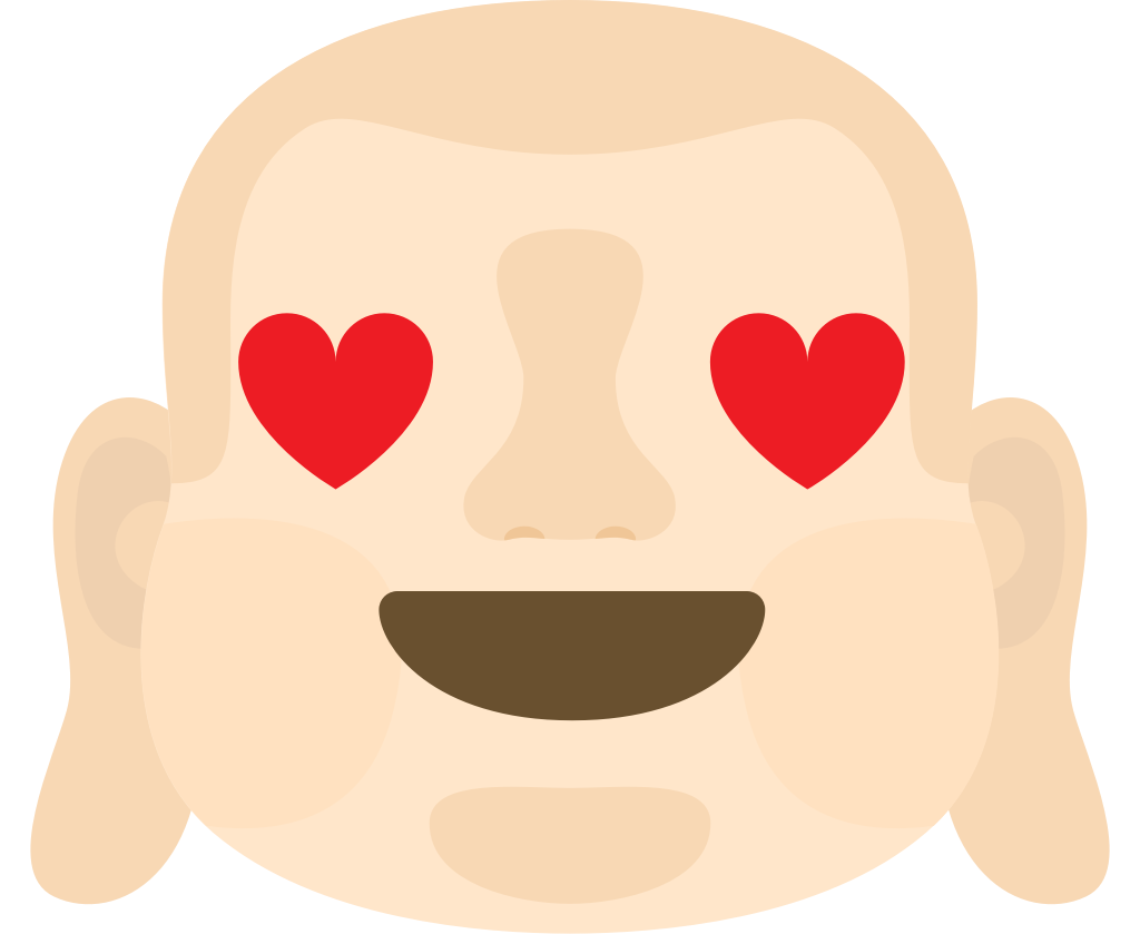 Emoji buddha face love vector