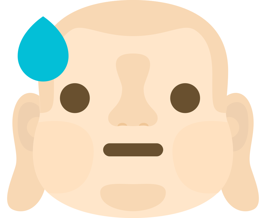 emoji buda cara sudor vector