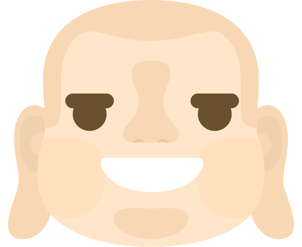 Emoji buddha face smile vector