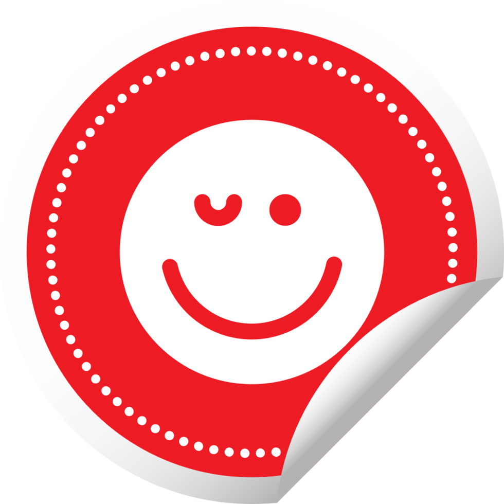 Emoji emoticon sticker wink vector