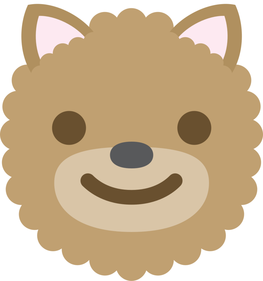Emoji dog face smile vector