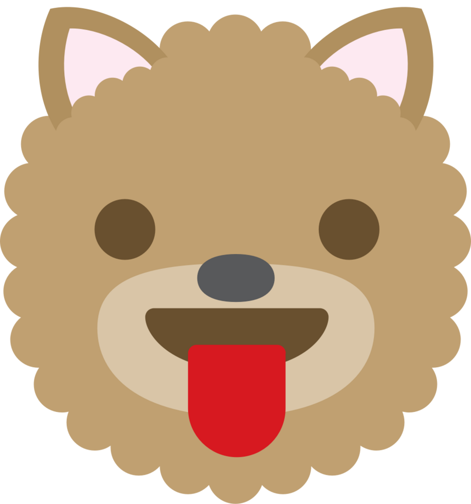 Emoji dog face tongue vector