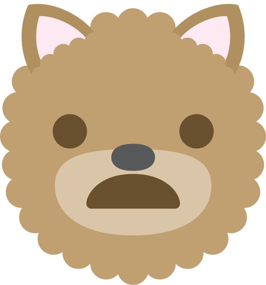 Emoji dog face  sad vector