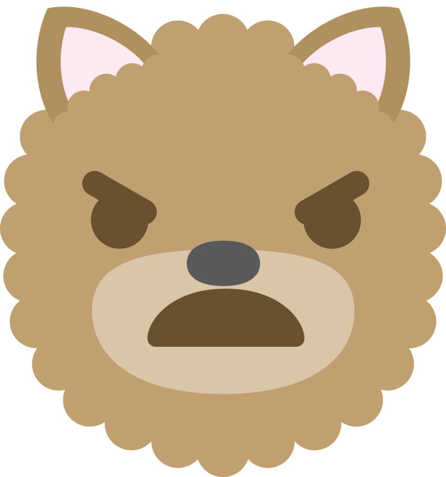 Emoji dog face angry vector