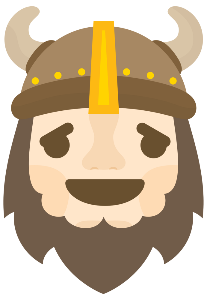 Emoji viking reiieved vector