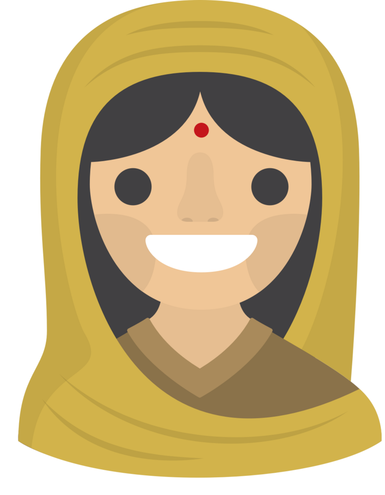 Emoji Indian woman laugh vector