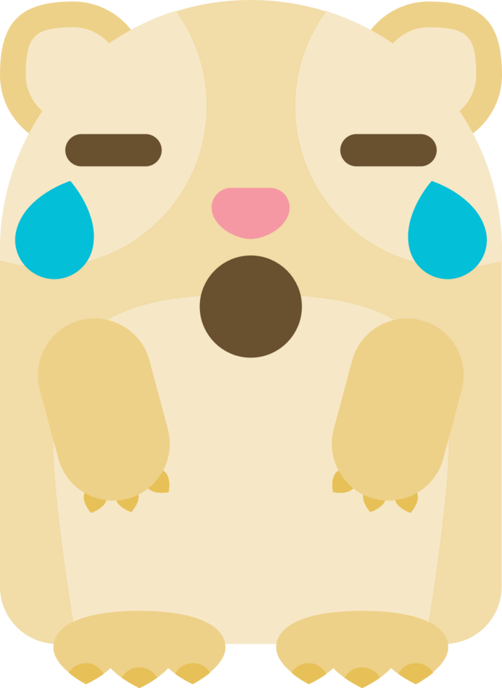 emoji conejillo de indias llorar vector