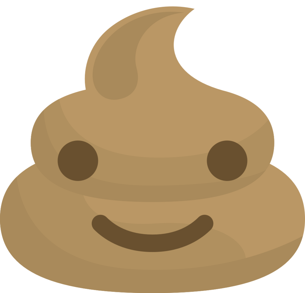 Emoji poop smile vector