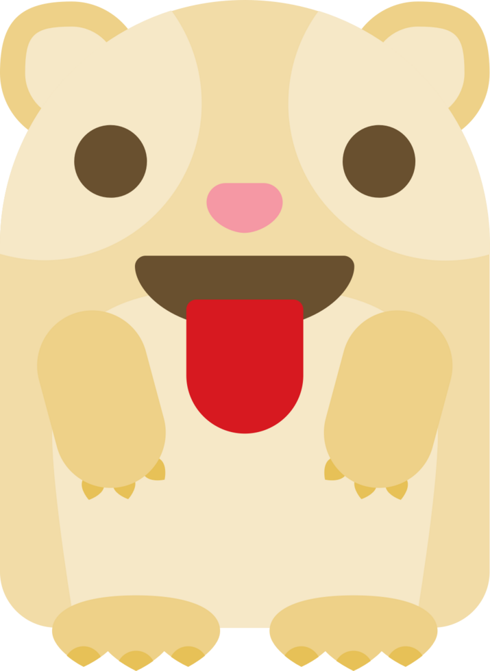 Emoji guinea pig tongue vector