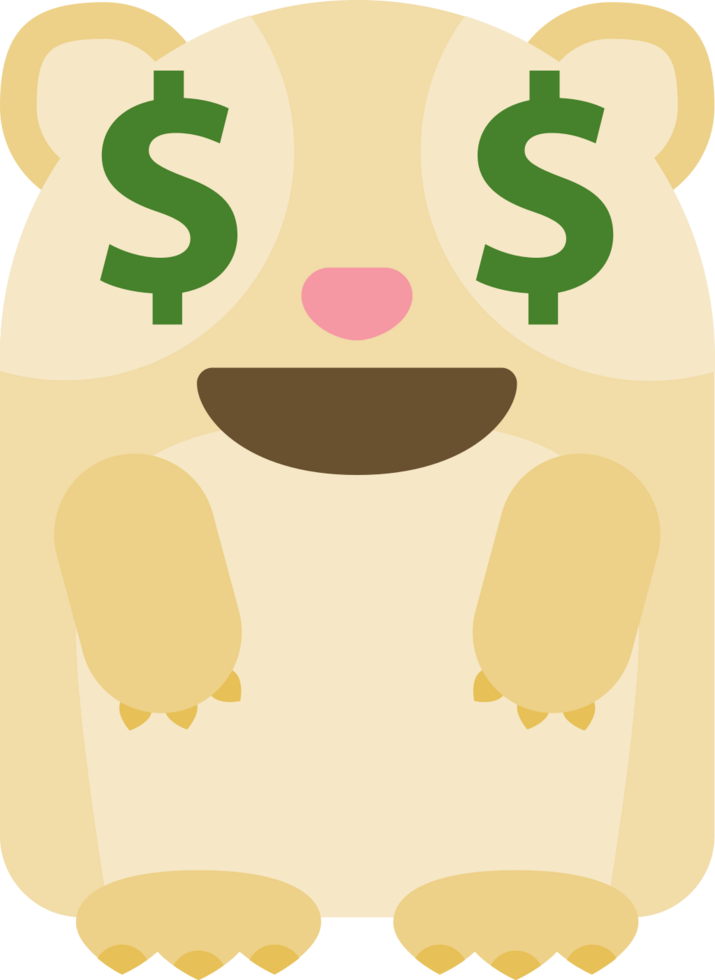 emoji conejillo de indias dólar vector