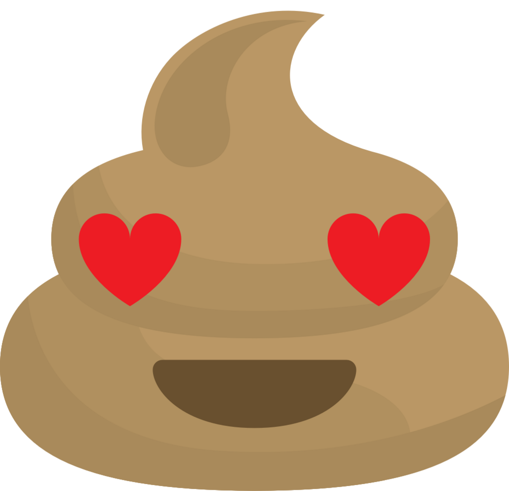Emoji poop love vector