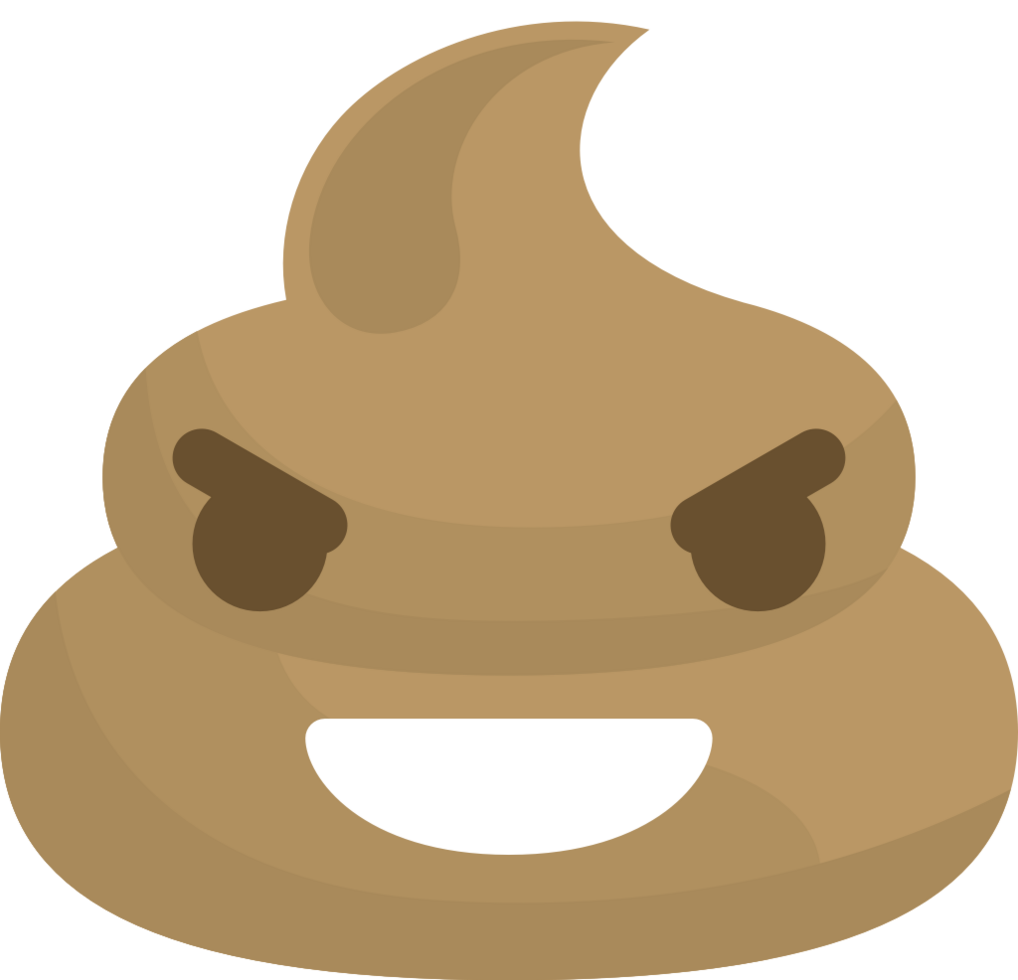 Emoji poop evil smile vector