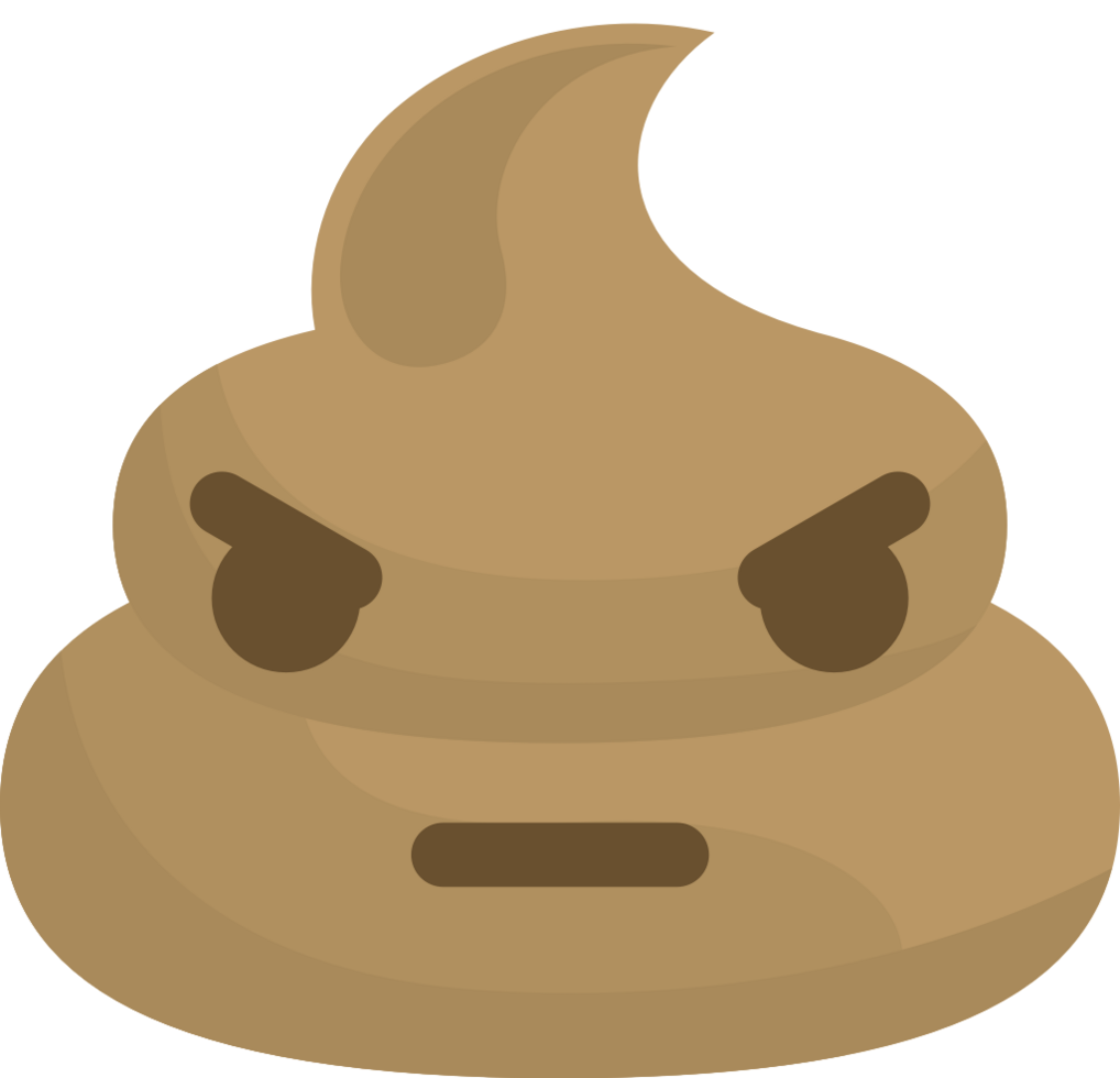 Emoji poop angry vector