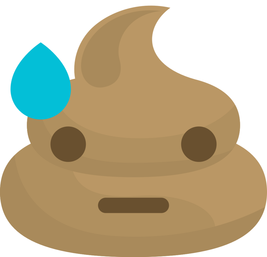 Emoji poop sweat vector