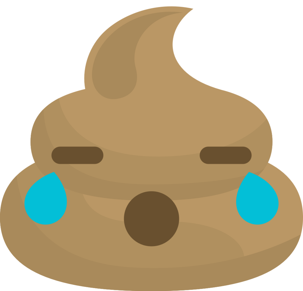 Emoji poop cry vector