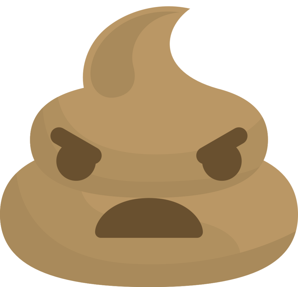 emoji mierda enojado vector