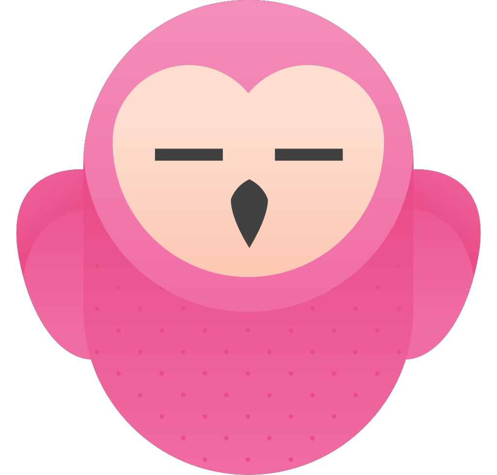 emoji búho dormir vector