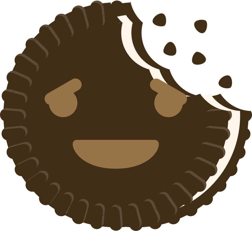 Emoji cookie relieved vector