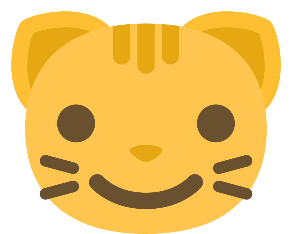 Emoji cat face smile  vector