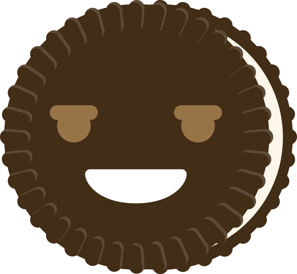 Emoji cookie smirk vector