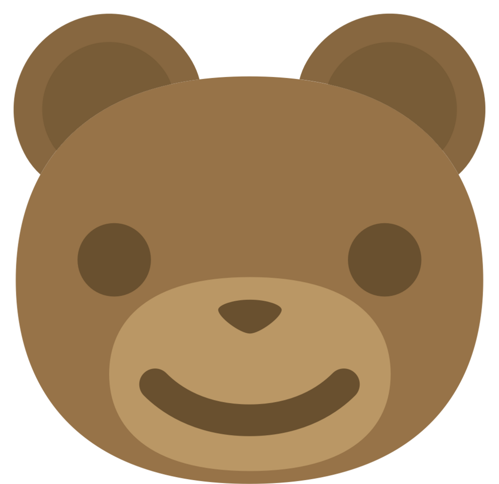 Emoji bear face smile vector