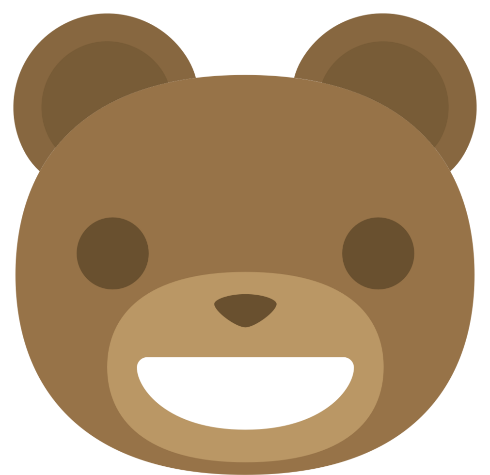 Emoji bear face smile vector